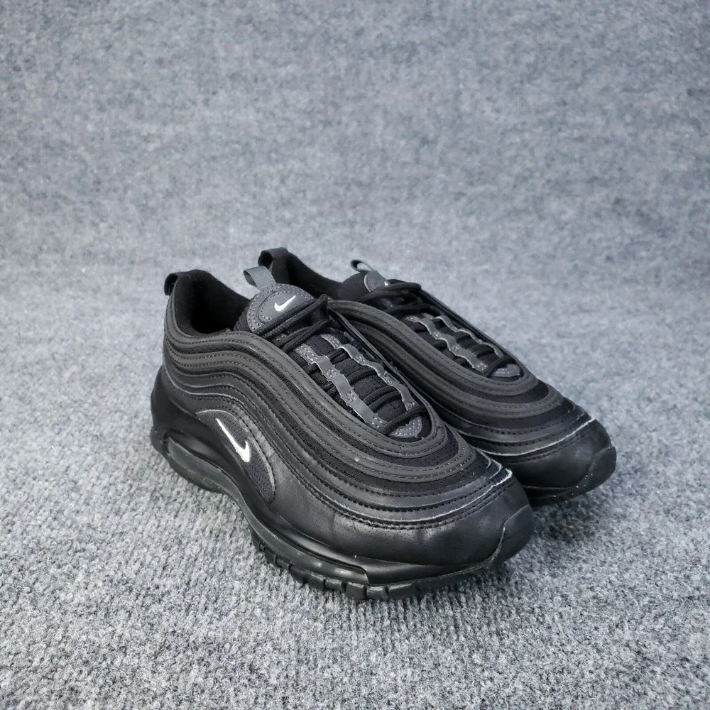 Nike‎ Air Max 97 GS Shoes Kids Youth SIze 4.5 Triple Black Running Sneakers